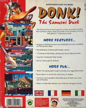 Donk! - The Samurai Duck! (OCS & AGA)_Disk1 box cover back